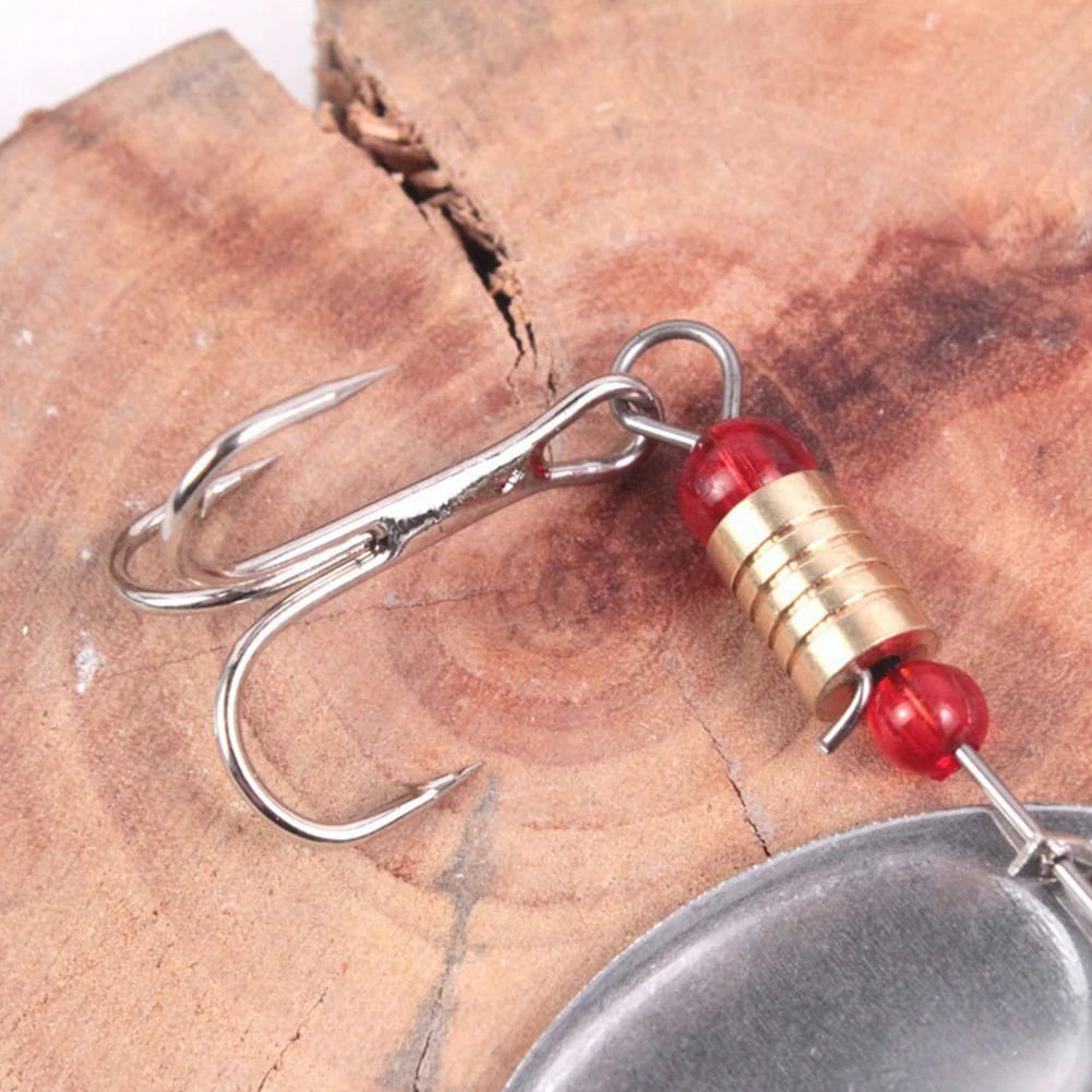 JOCESTYLE 30pc Metal Spoon Spinner Lure With Treble Hooks