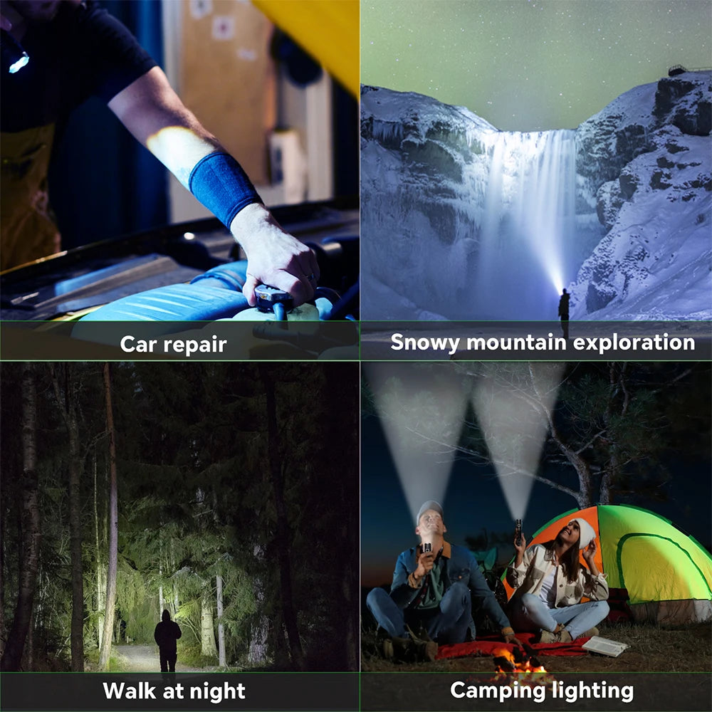 Sofirn SR12 LED Flashlight 1450lm Spotlight with Magnetic Tailcap