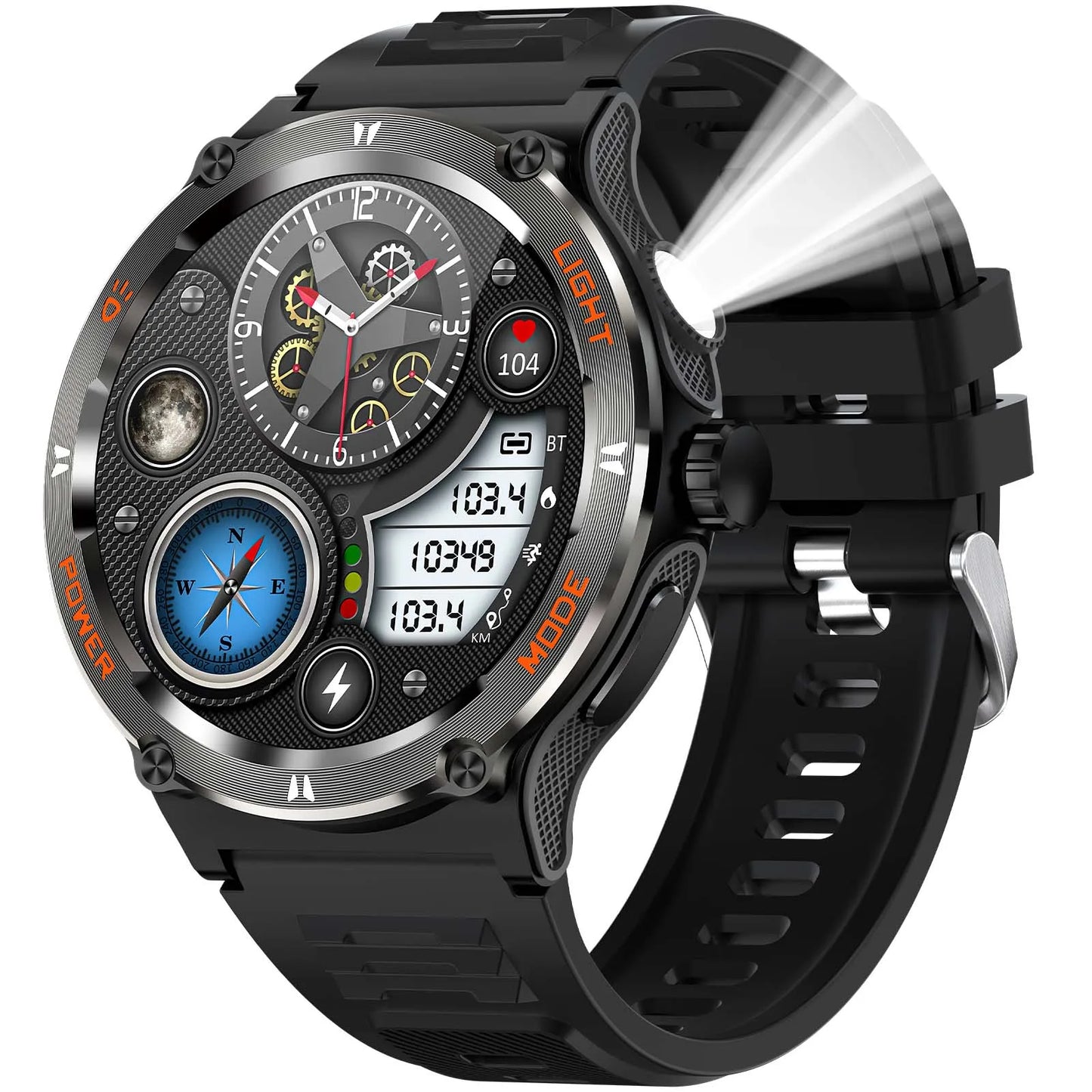 LaNikar Smart Watch 3ATM Waterproof Bluetooth Heart Rate Sleep Analysis