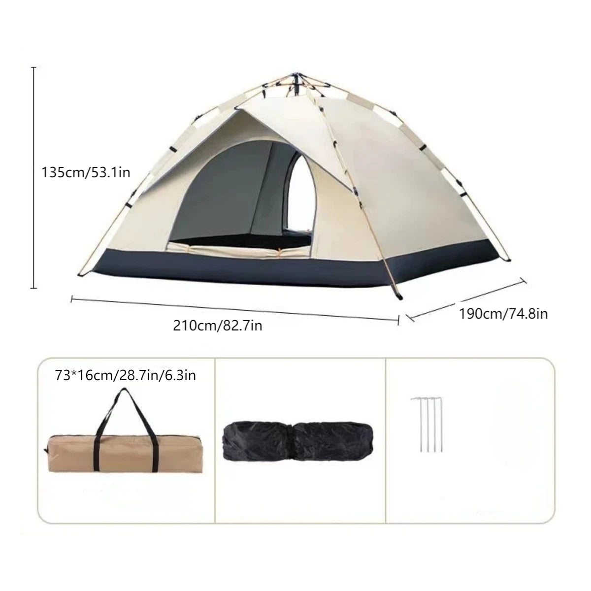 Pakicetus Outdoor Automatic Quick Opening Tent Rainproof Sunproof Shelter