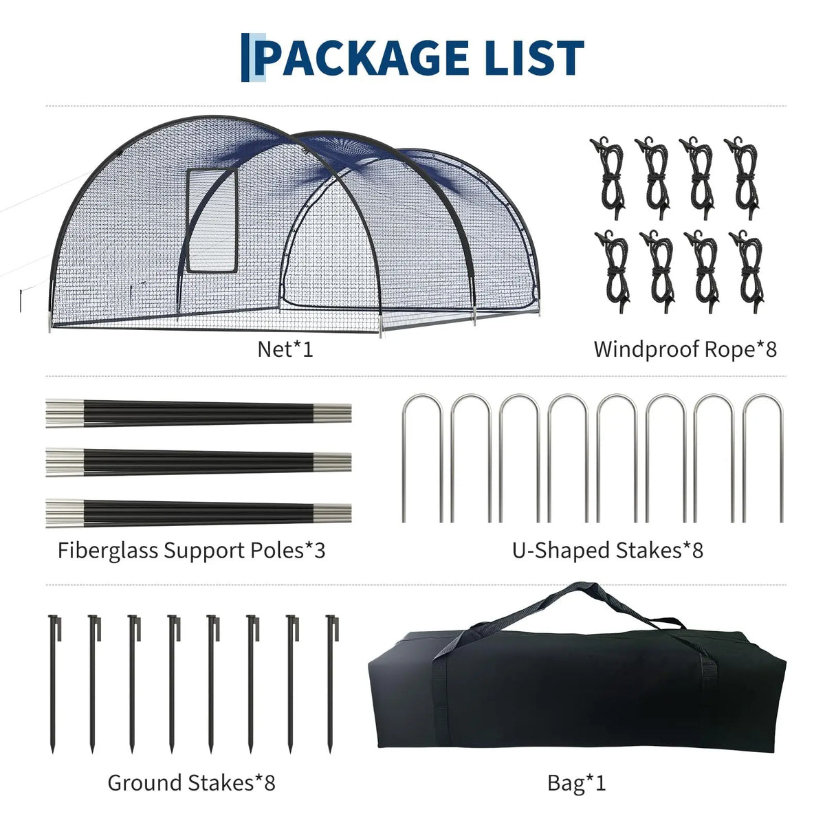 Portable Baseball Batting Cage With Pitching Machine Access Door