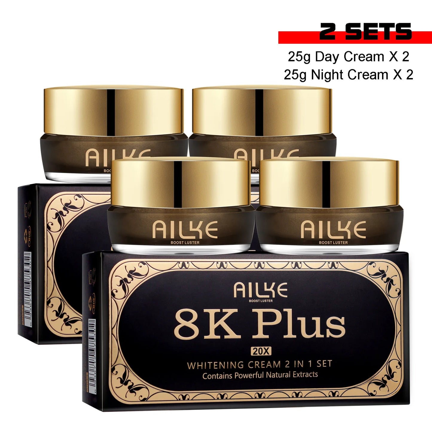 AILKE Whitening Facial Cream Reduces Dark Spots Niacinamide Glutathione