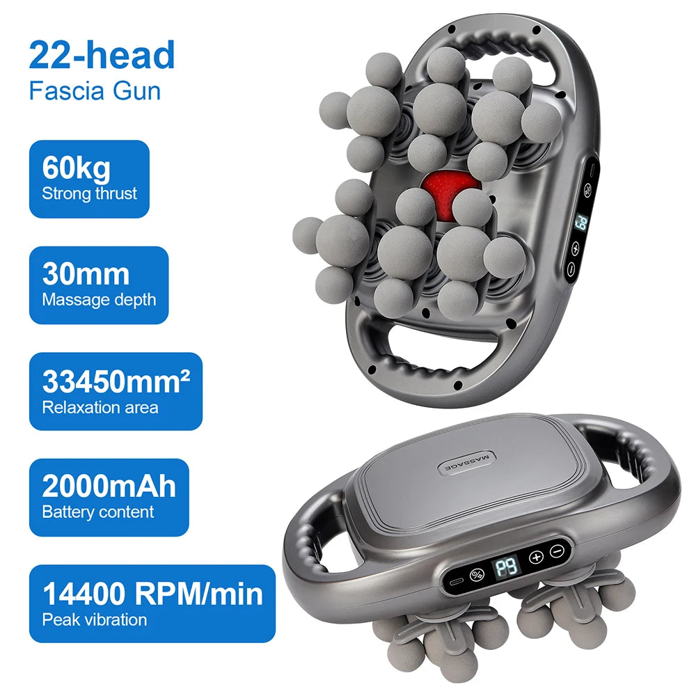 Foreverlily 16 Head Fascia Gun High Frequency Massage Gun