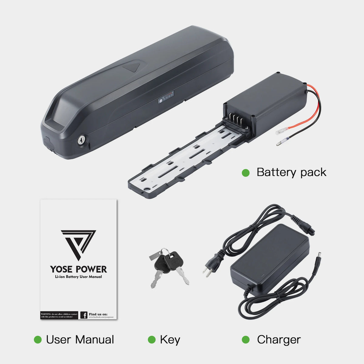EQIKEPOWER 48V Lithium Ebike Battery Replacement for Vivi F26F H8