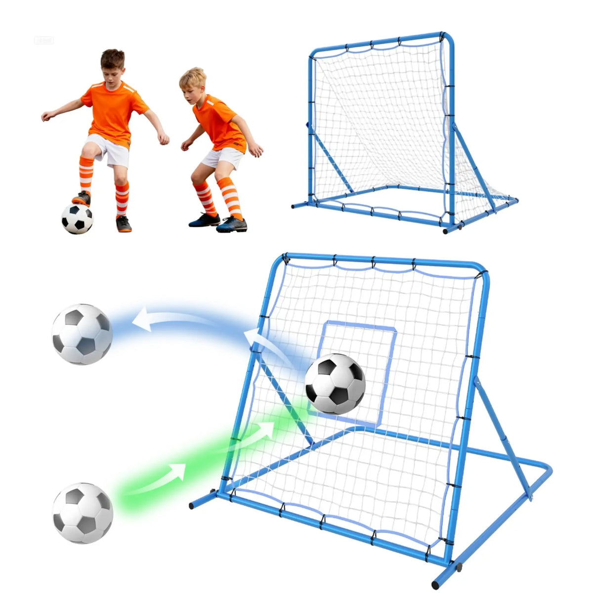 HiMISS Adjustable Soccer Rebounder Net for Multi Sport Training