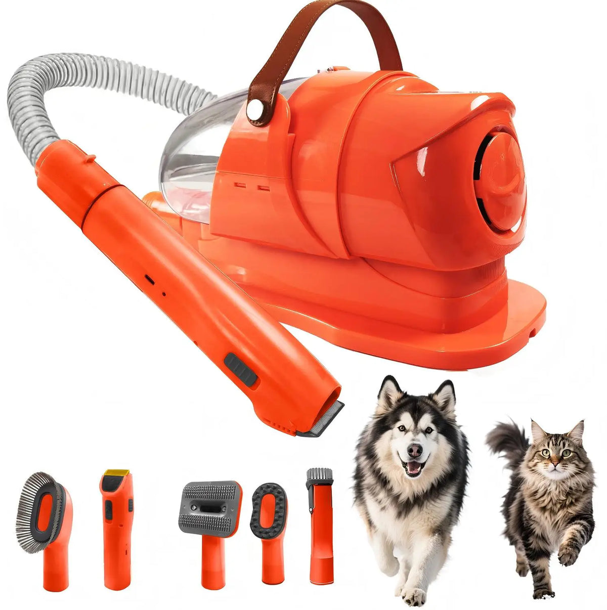 Pet Grooming Vacuum Kit With Powerful Suction And Clippers
