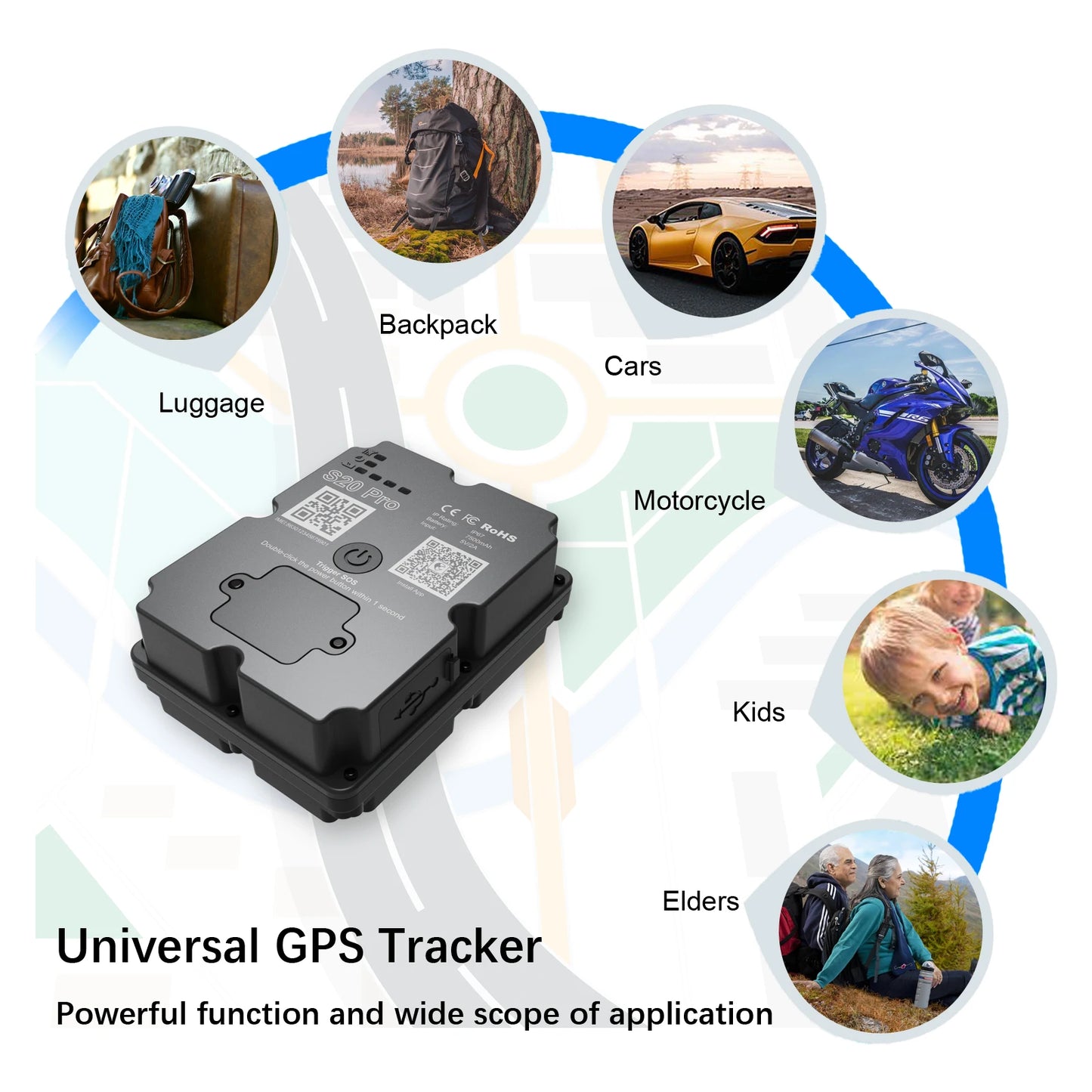Wanwaytech 4G GPS Tracker for Car and Motorcycle Real Time Tracking