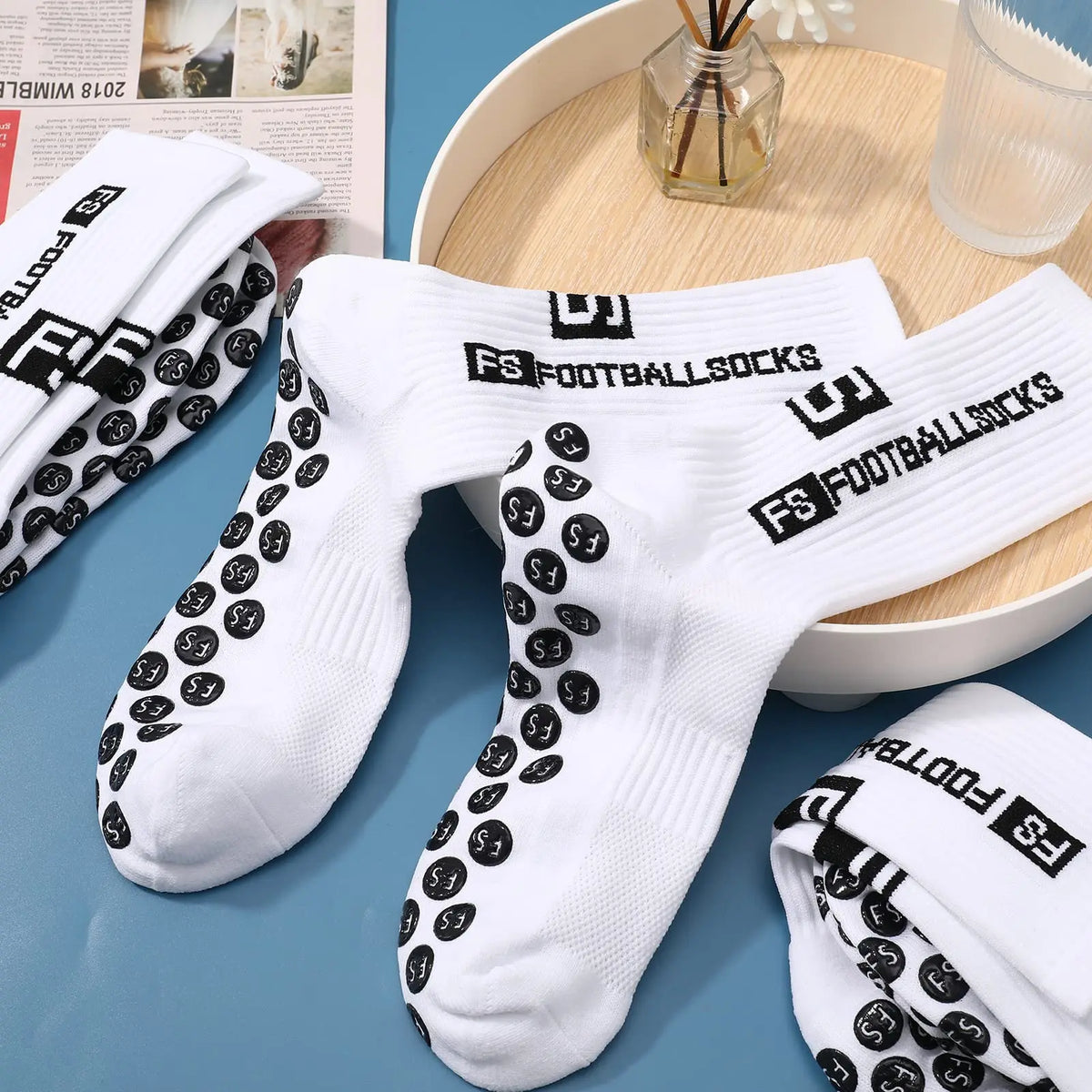Athletic Grip Socks With Anti Slip Silicone Traction For Sports