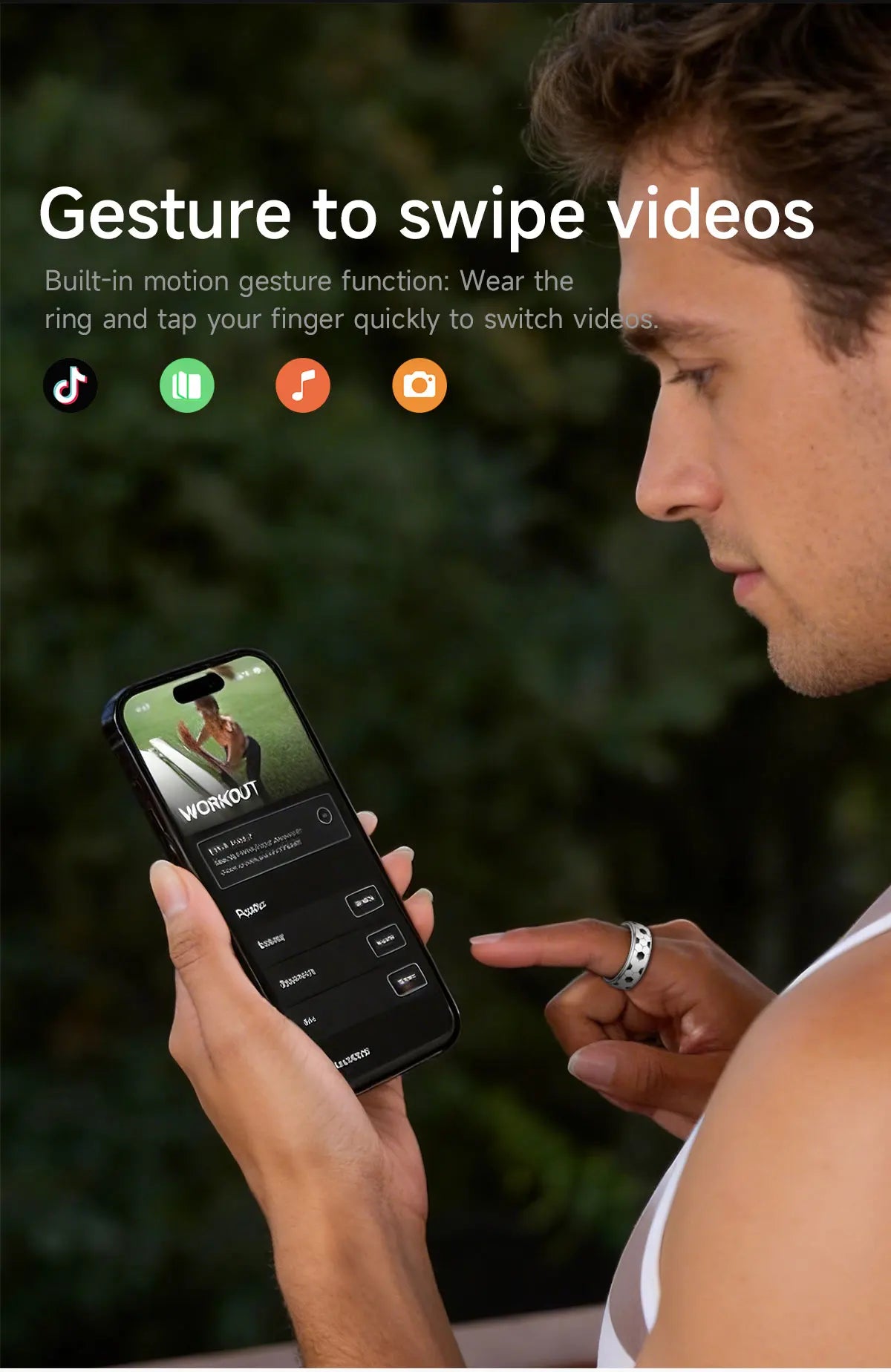 Smart Ring With Call Alerts Gesture Control And Health Tracking