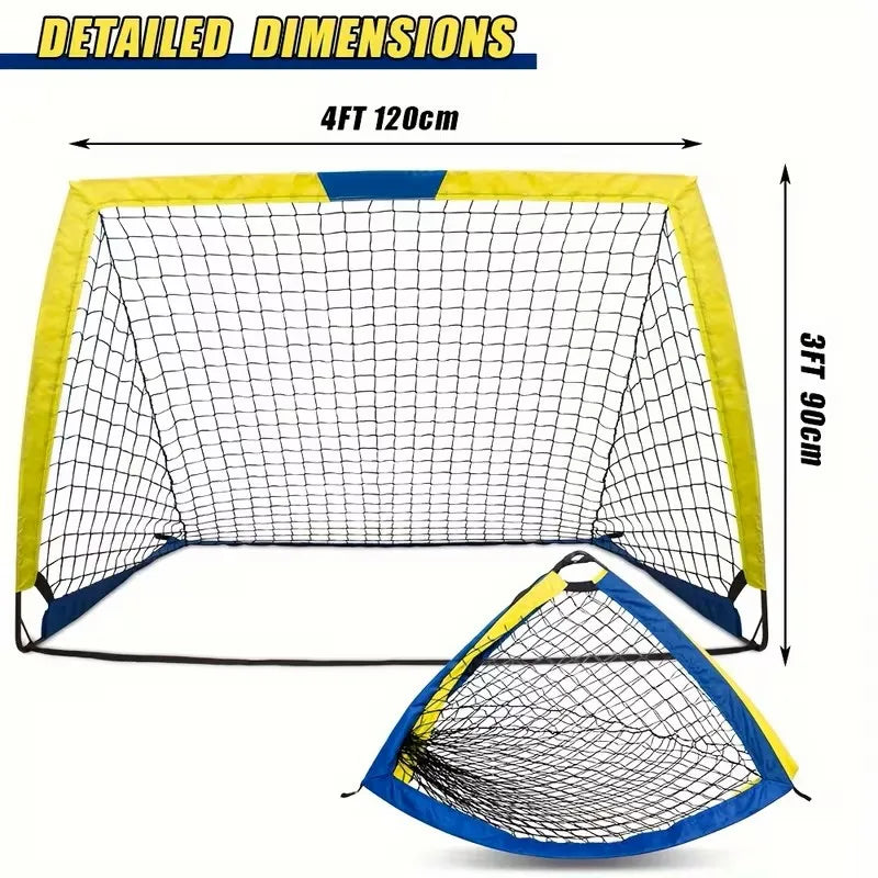 Portable Soccer Goals Two-Set For Backyard Or Indoor Use
