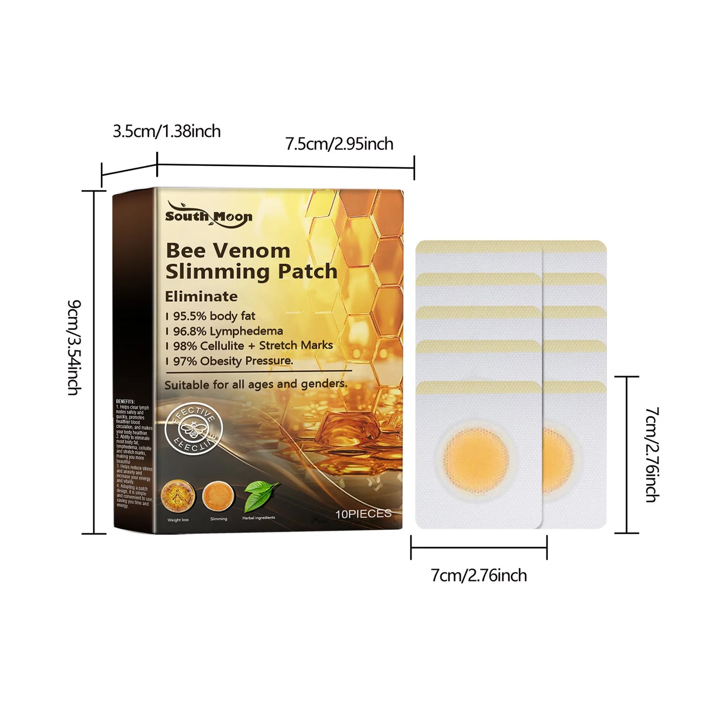 South Moon Bee Venom Body Shaping Patches For Detox