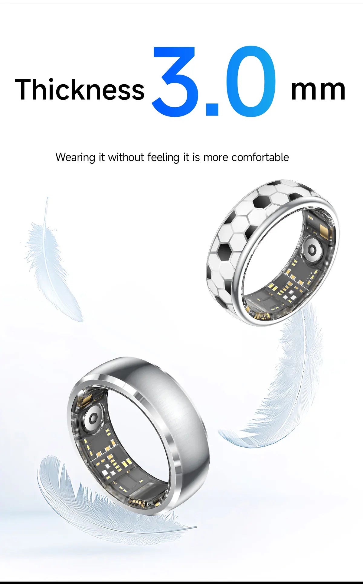 Smart Ring With Call Alerts Gesture Control And Health Tracking