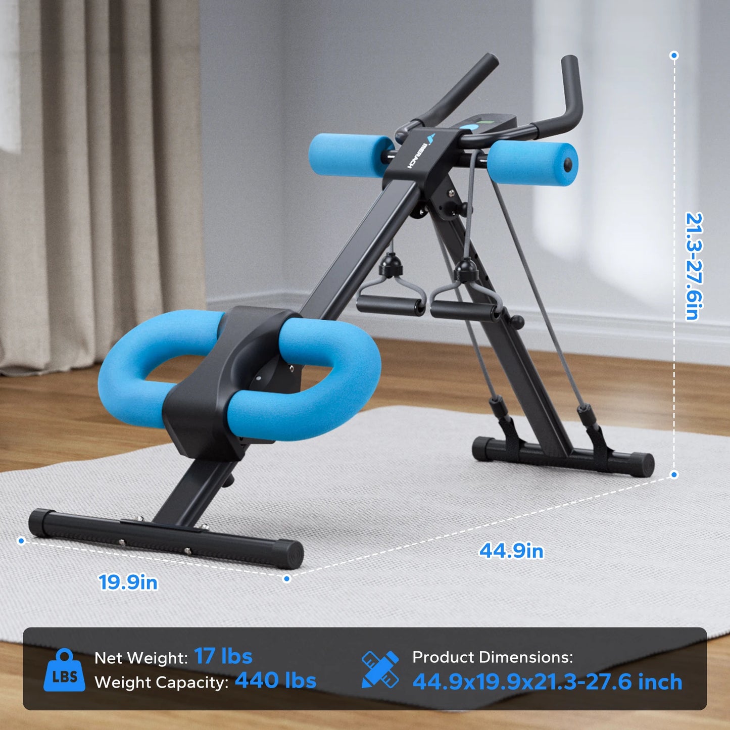 MERACH 2314 Ab Machine Adjustable Trainer For Core Ab Workouts