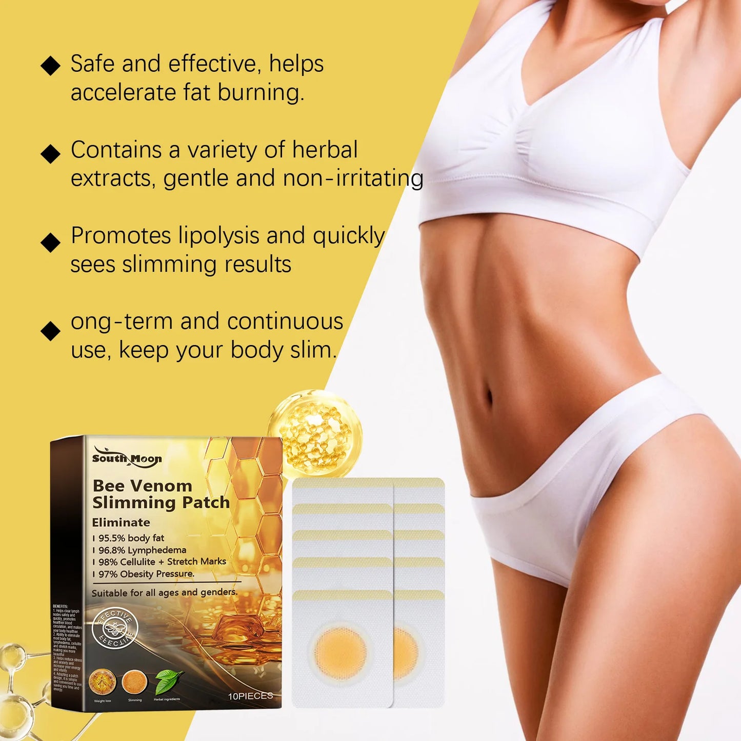 South Moon Bee Venom Body Shaping Patches For Detox