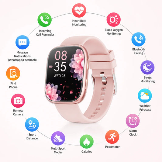 Smartwatch With Bluetooth Calling Over 100 Sports Modes Heart Rate