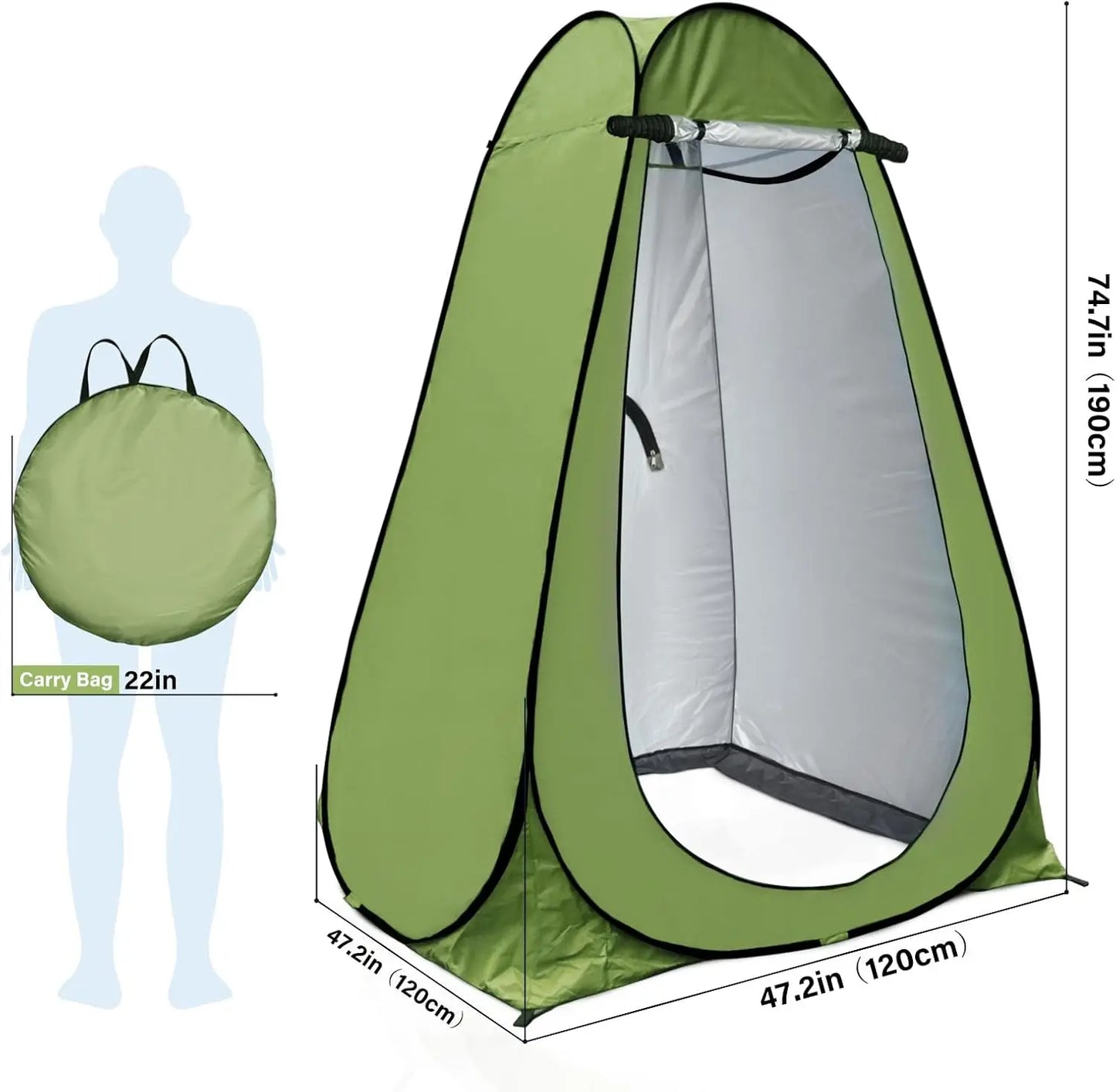 Two Person Pop Up Privacy Shower Tent