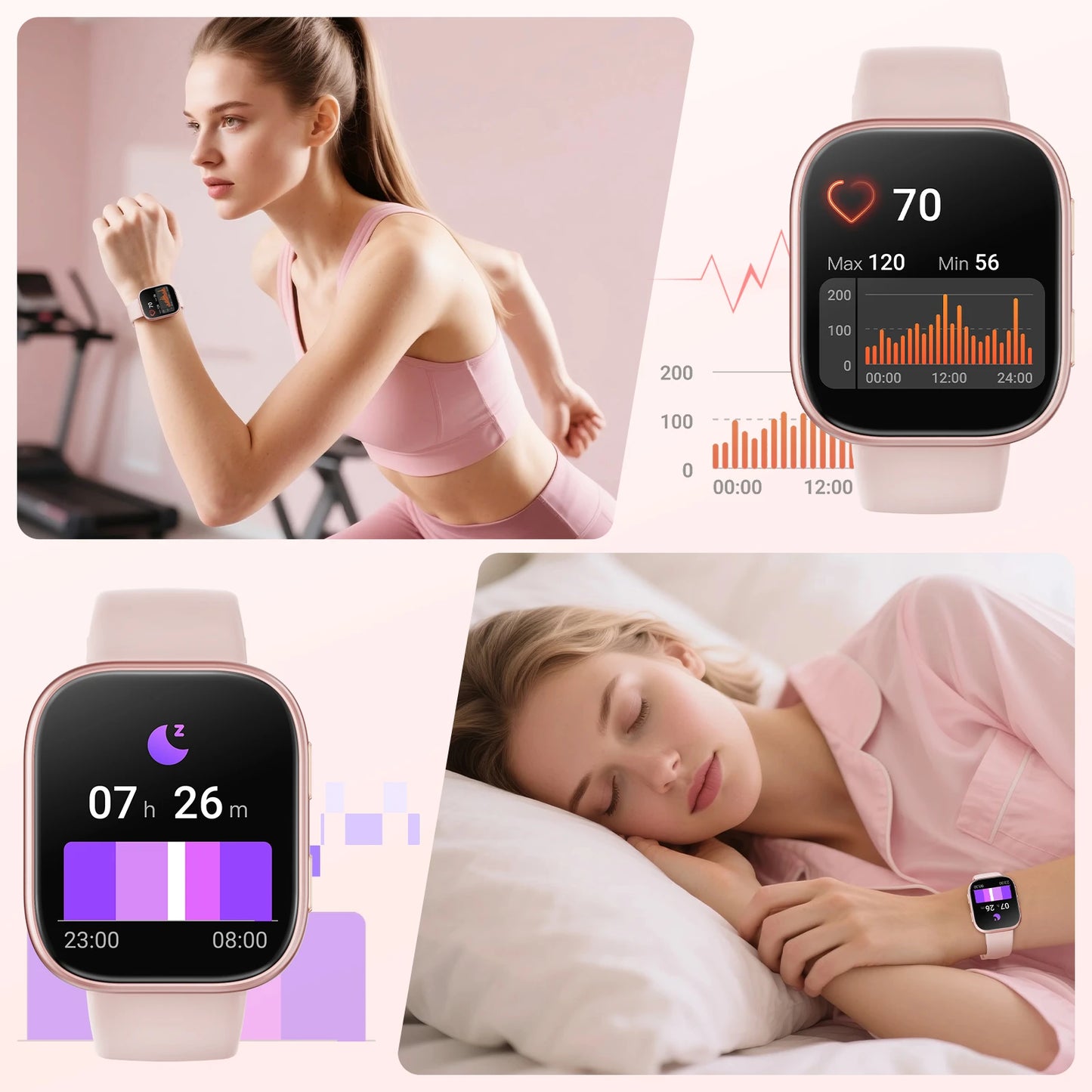 Smartwatch With Bluetooth Calling Over 100 Sports Modes Heart Rate