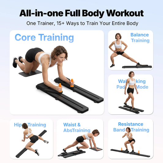 MERACH Foldable Pilates Reformer Board for Full Body Training