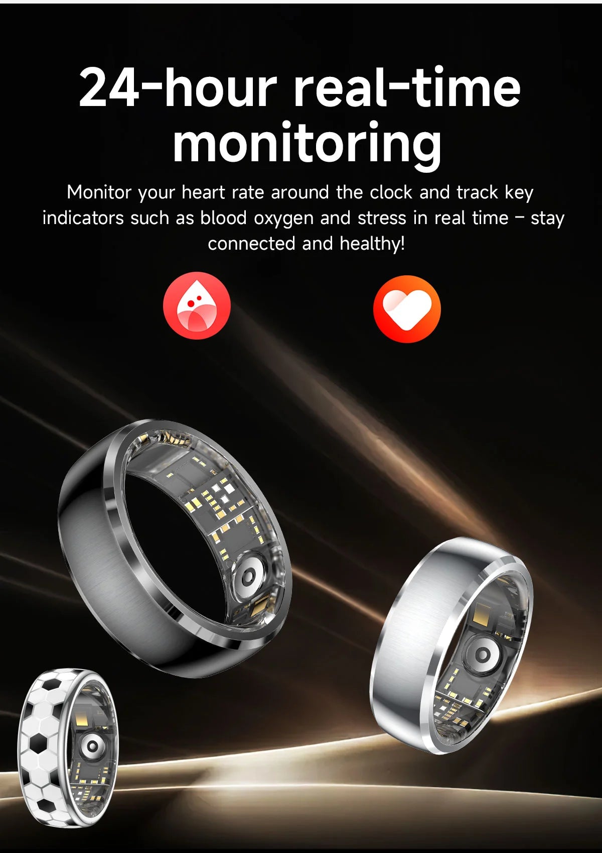 Smart Ring With Call Alerts Gesture Control And Health Tracking