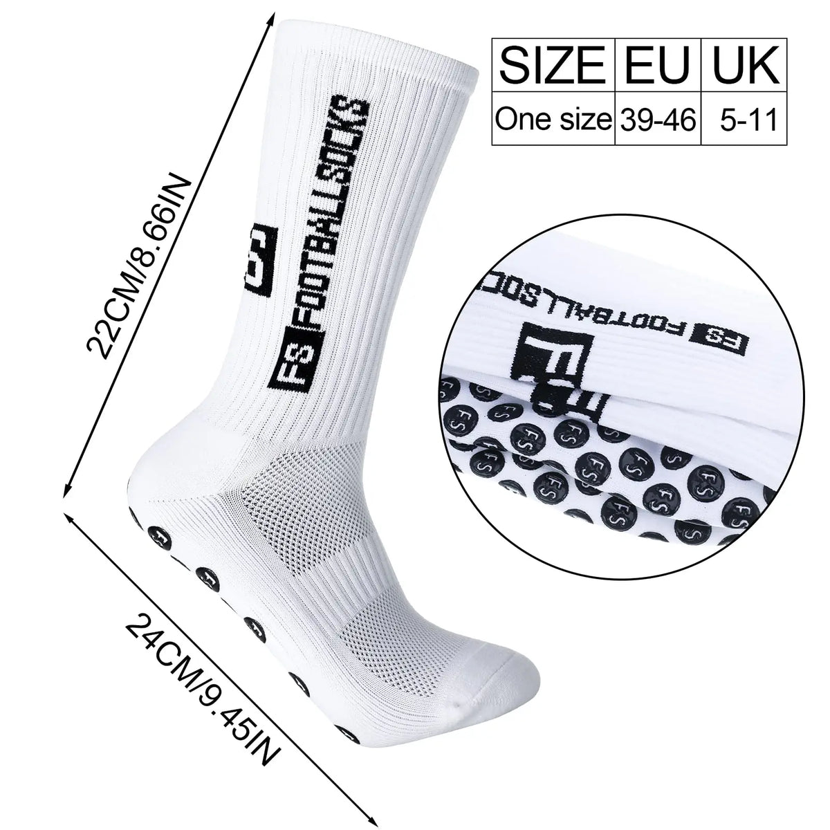 Athletic Grip Socks With Anti Slip Silicone Traction For Sports