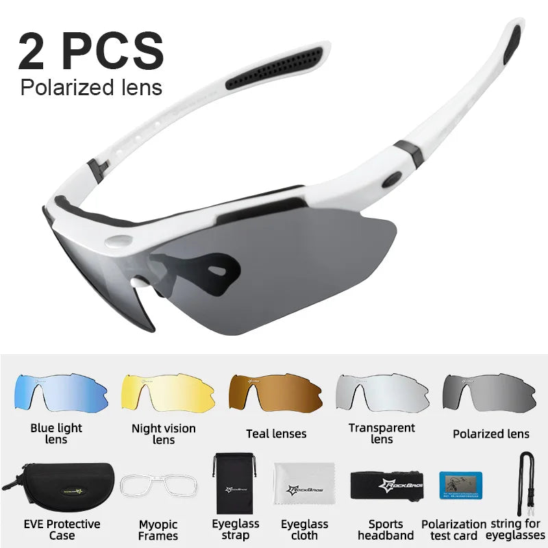 ROCKBROS Polarized Cycling Glasses UV400 Eyewear For Men Women