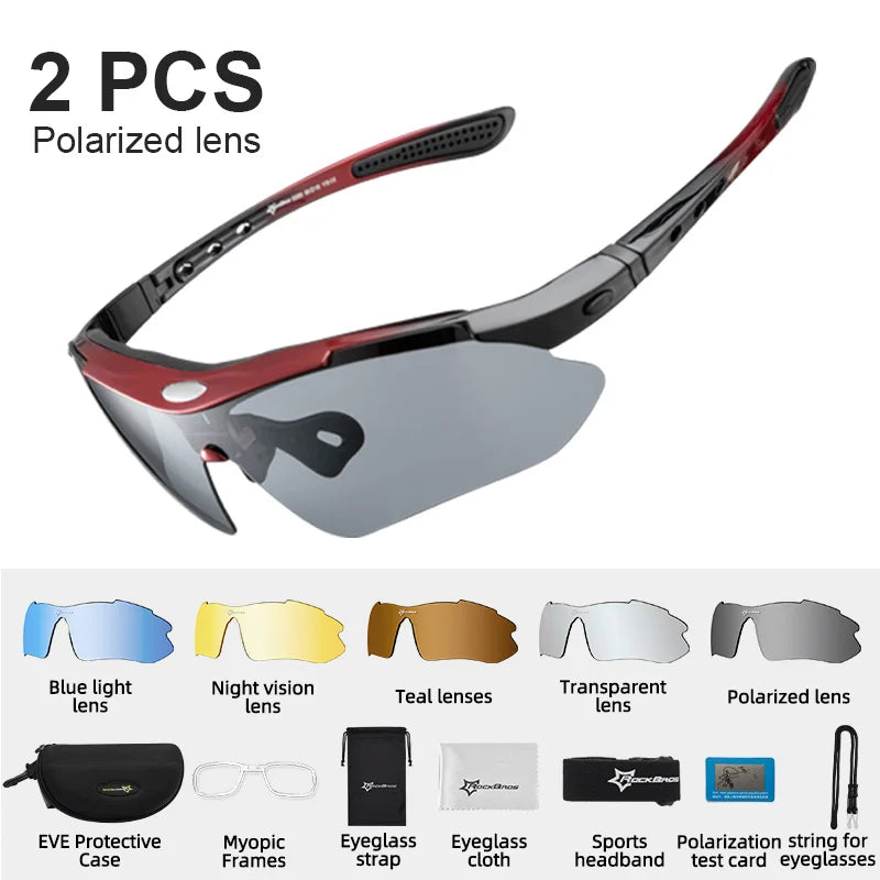 ROCKBROS Polarized Cycling Glasses UV400 Eyewear For Men Women