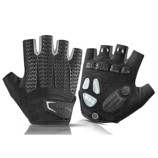 ROCKBROS Half Finger Cycling Gloves Anti Slip Gel Pad Breathable