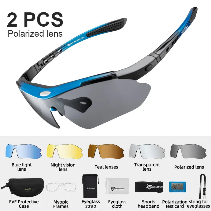 ROCKBROS Polarized Cycling Glasses UV400 Eyewear For Men Women