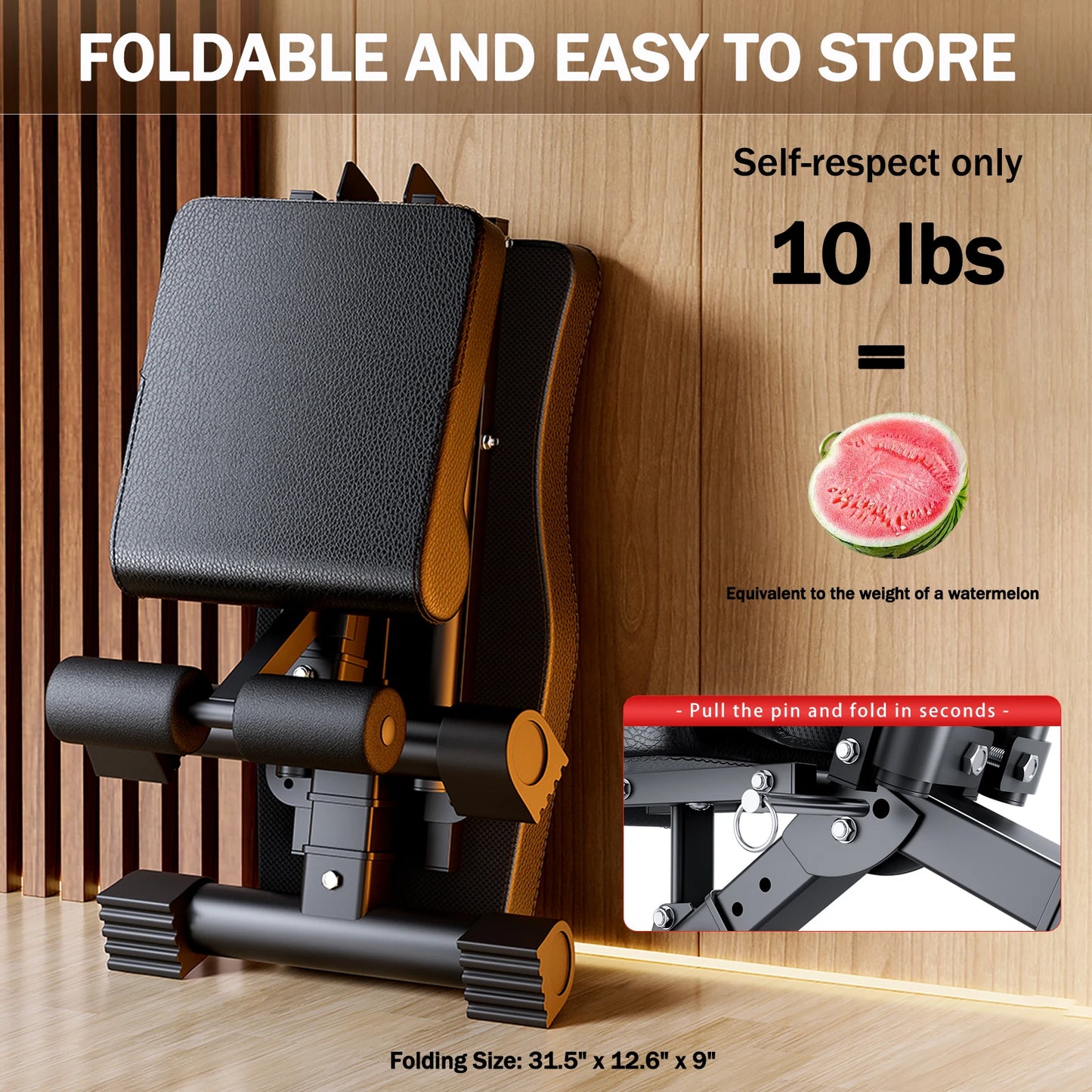 Multifunctional Adjustable Weight Bench For Full Body Workout Foldable