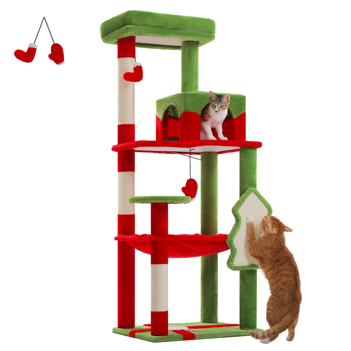 PAWZ Road Cat Tree with Hammock Condo and Scratching Posts
