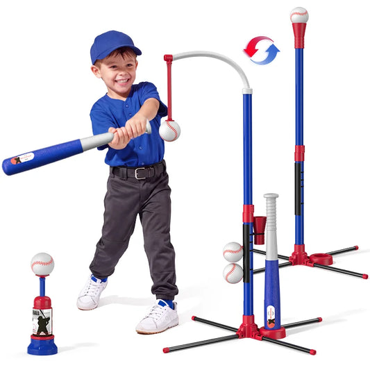 QDRAGON Kids Baseball Set With Pitching Machine And Tee Stand