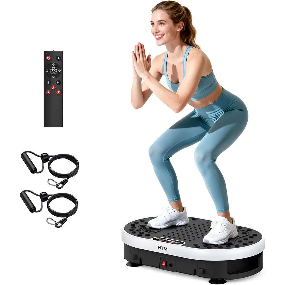 HTM Vibration Plate Exercise Machine With 9 Preset Programs And 120 Speed Levels