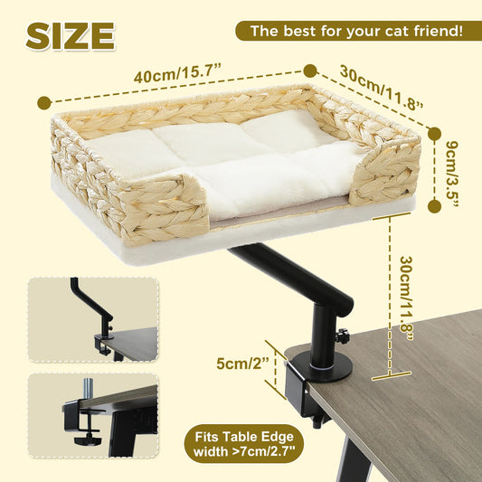 PAWZ Road Cat Desk Bed 360 Degree Rotatable Stand Hammock for Tables
