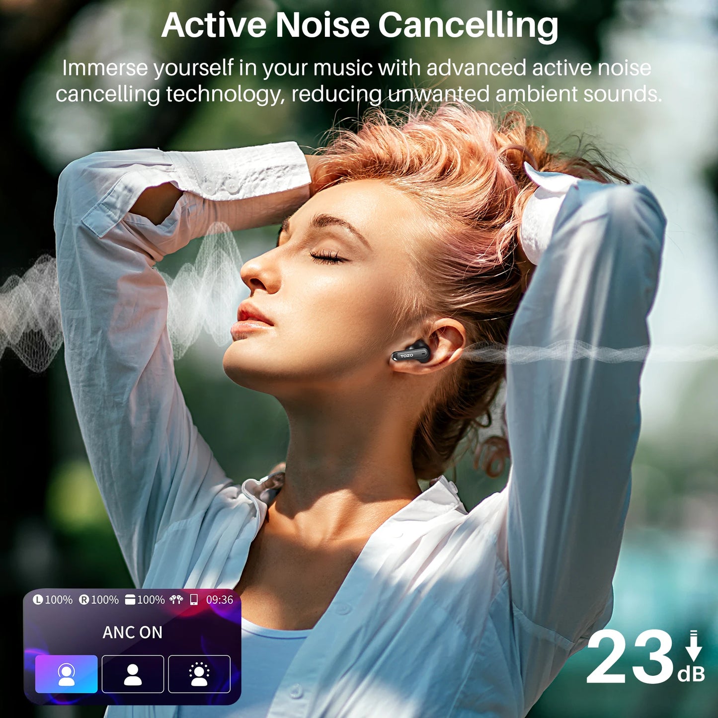 TOZO Pods AI Translate Earbuds Bluetooth 5.4 Noise Canceling