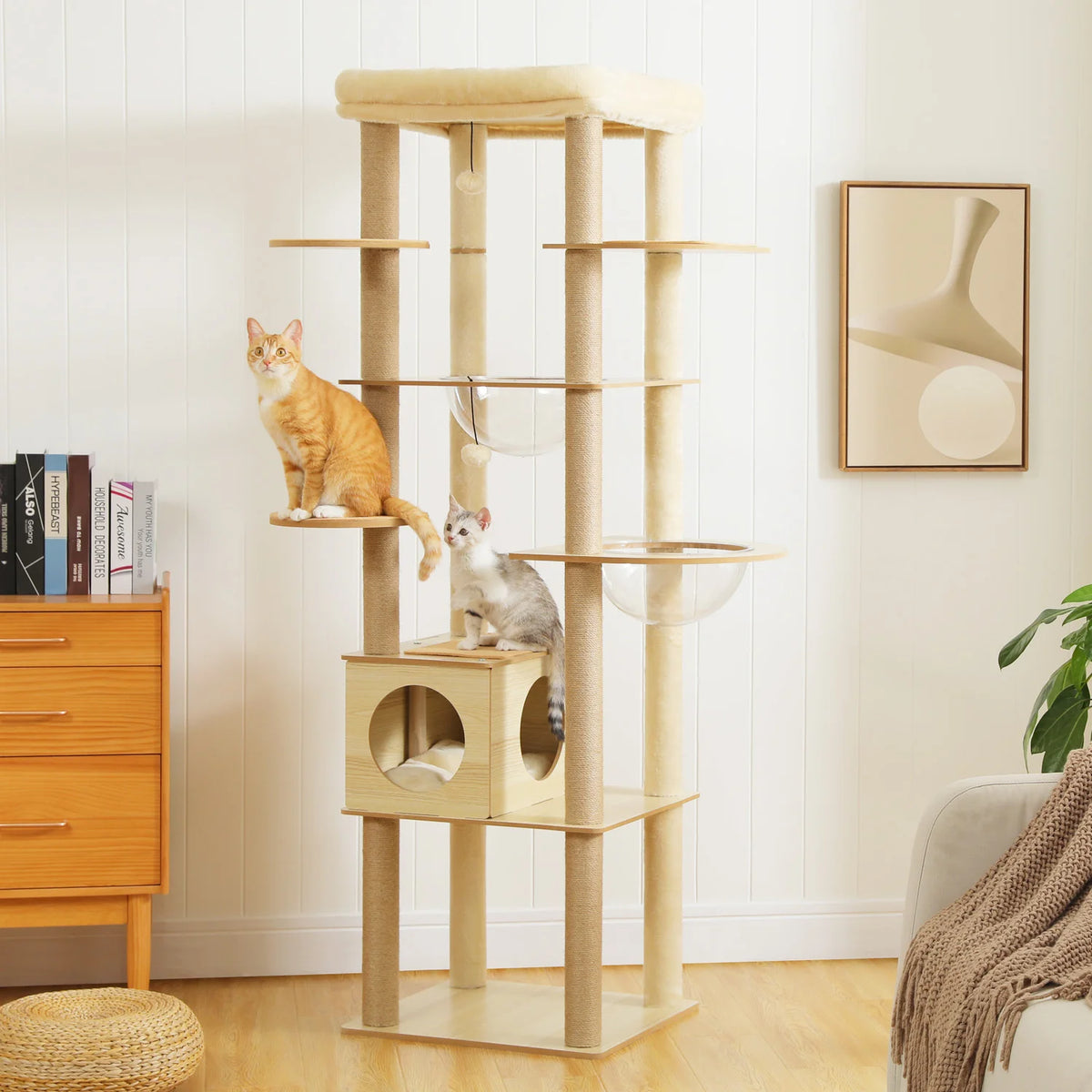 PAWZ Ro Multi Level Cat Tree Condo Hammock Scratching Posts
