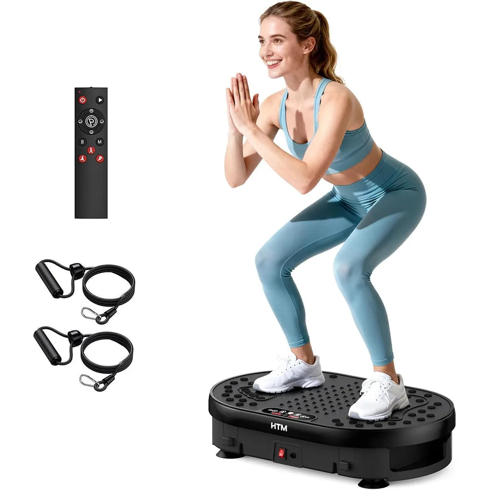 HTM Vibration Plate Exercise Machine With 9 Preset Programs And 120 Speed Levels