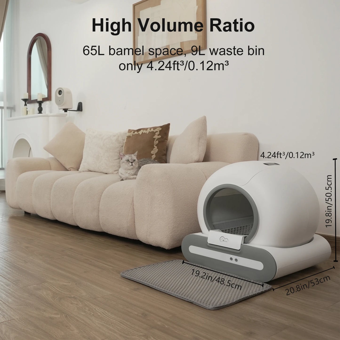 DOEL Self-Cleaning Cat Litter Box App Control 2.4G WiFi