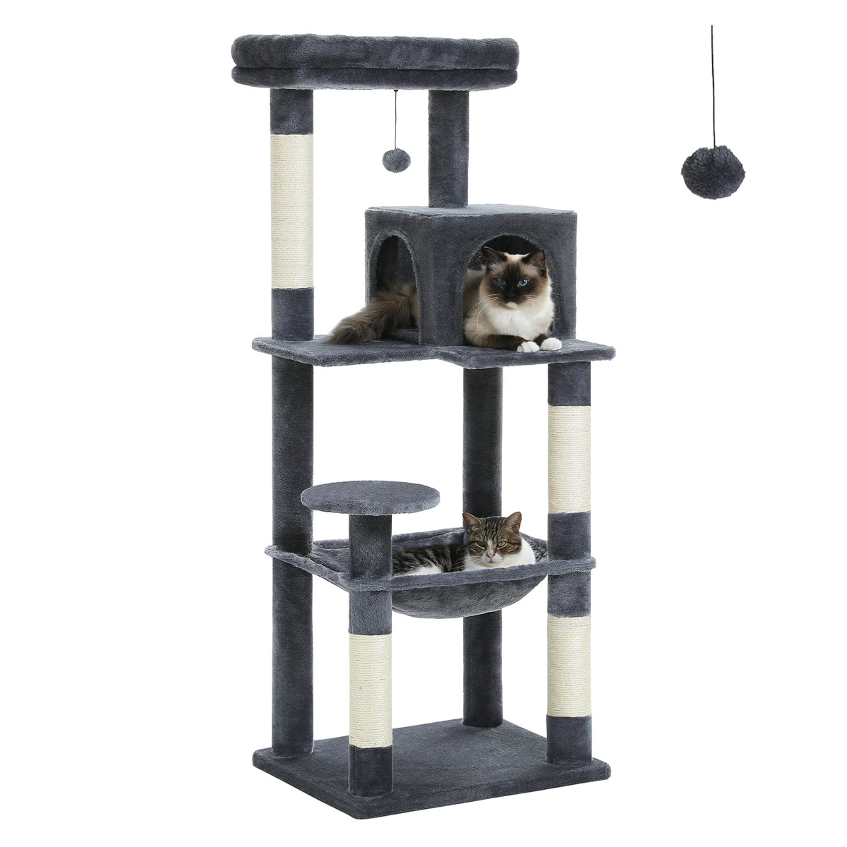 PAWZ Road Cat Tree with Hammock Condo and Scratching Posts