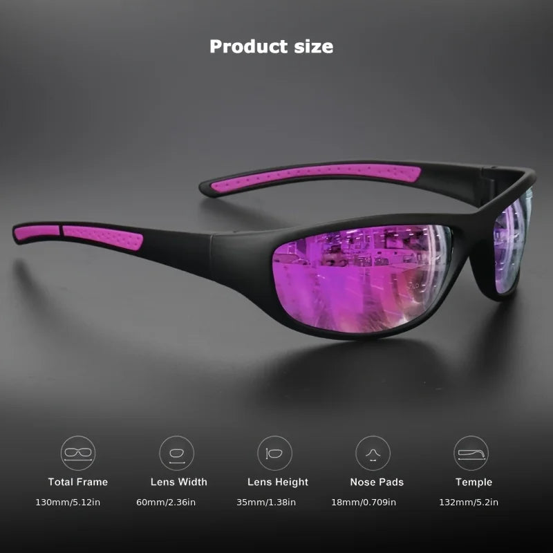 VEGUROS Polarized Photochromic Wraparound Sports Sunglasses For Cycling