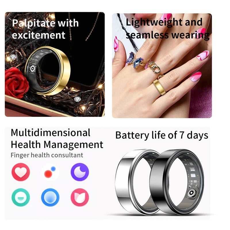 Smart Bluetooth Ring Heart Rate And Blood Pressure Monitor
