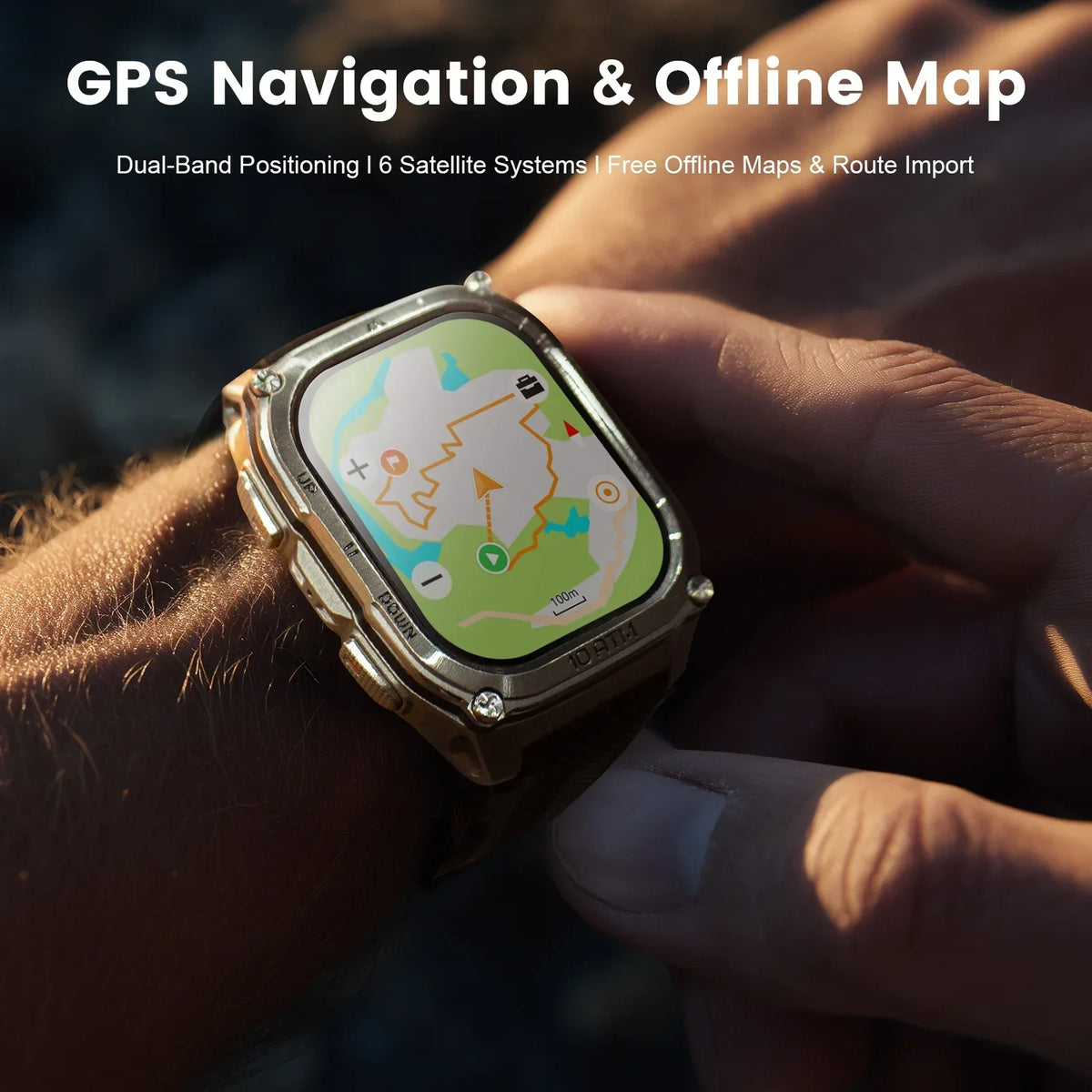 Kospet Tank M4 Smart Watch With 6-Sat GPS And Waterproof