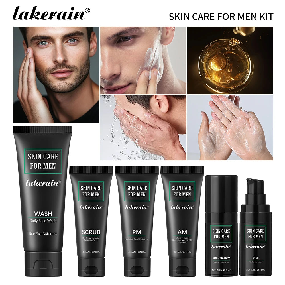 Ibcccndc Men Skin Care Kit Oil Control Firming Hydration