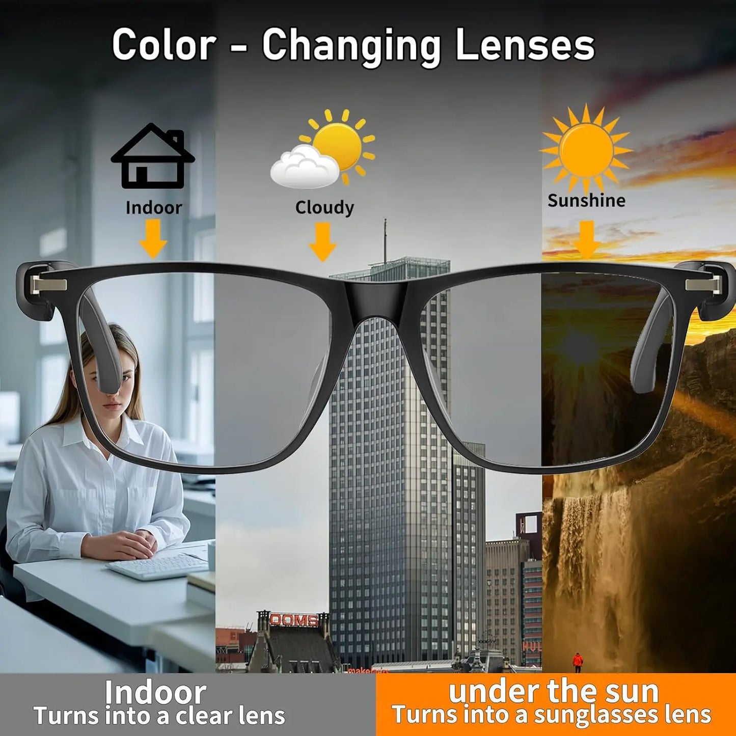 Giinova AI Translation Smart Glasses Real Time 160 Languages