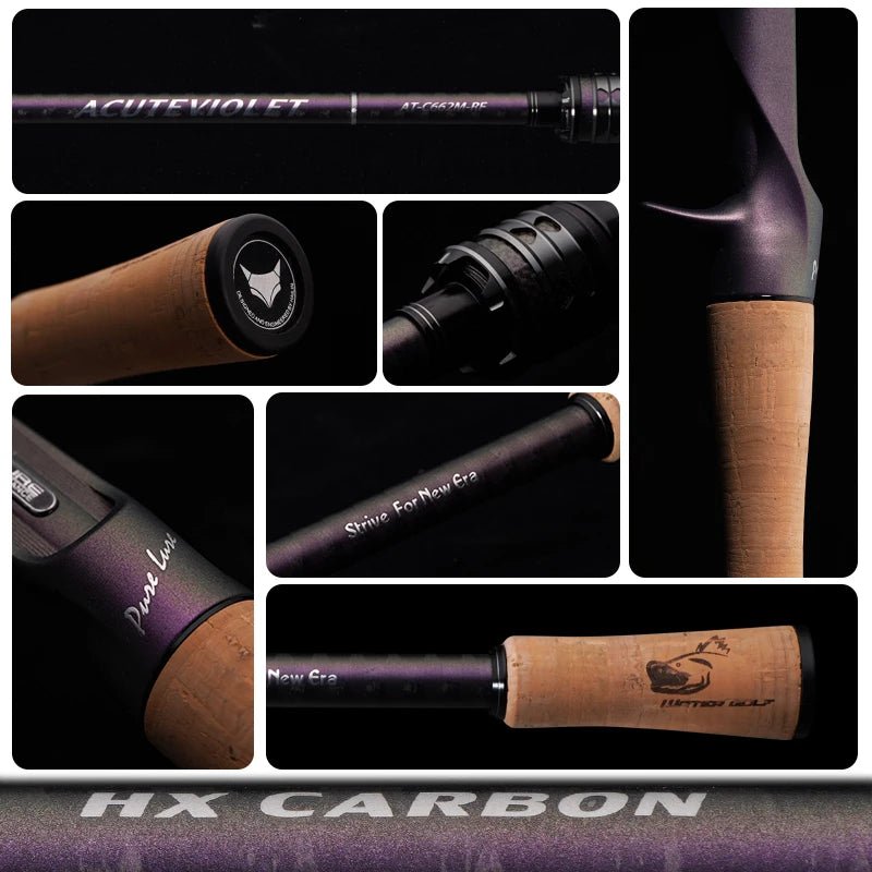 Pure-Lure Acute Fast Action Bass Spinning Rod With Titanium Ring