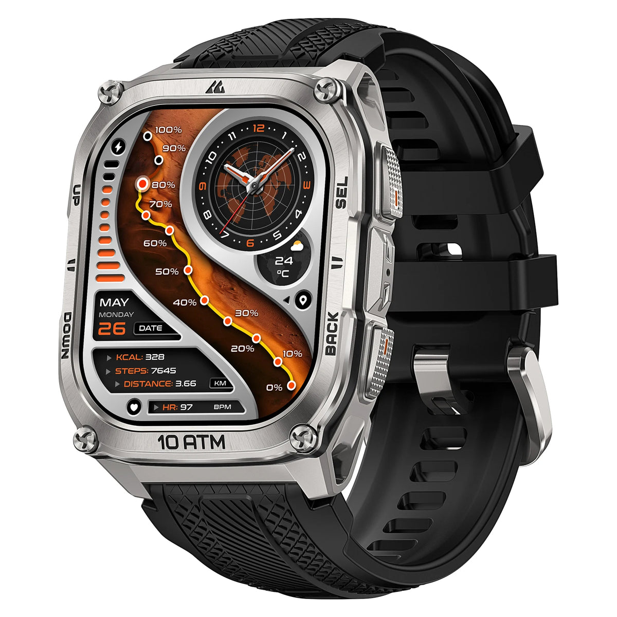 Kospet Tank M4 Smart Watch With 6-Sat GPS And Waterproof