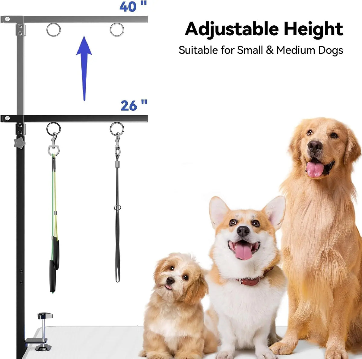Dog Grooming Hammock Sling With Table Clamp And Adjustable Arm