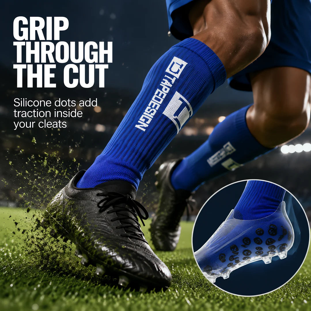 4 Pairs of New TC Mid Tube Glued Football Socks for Sports Training and Competition, Non Slip and Breathable Socks