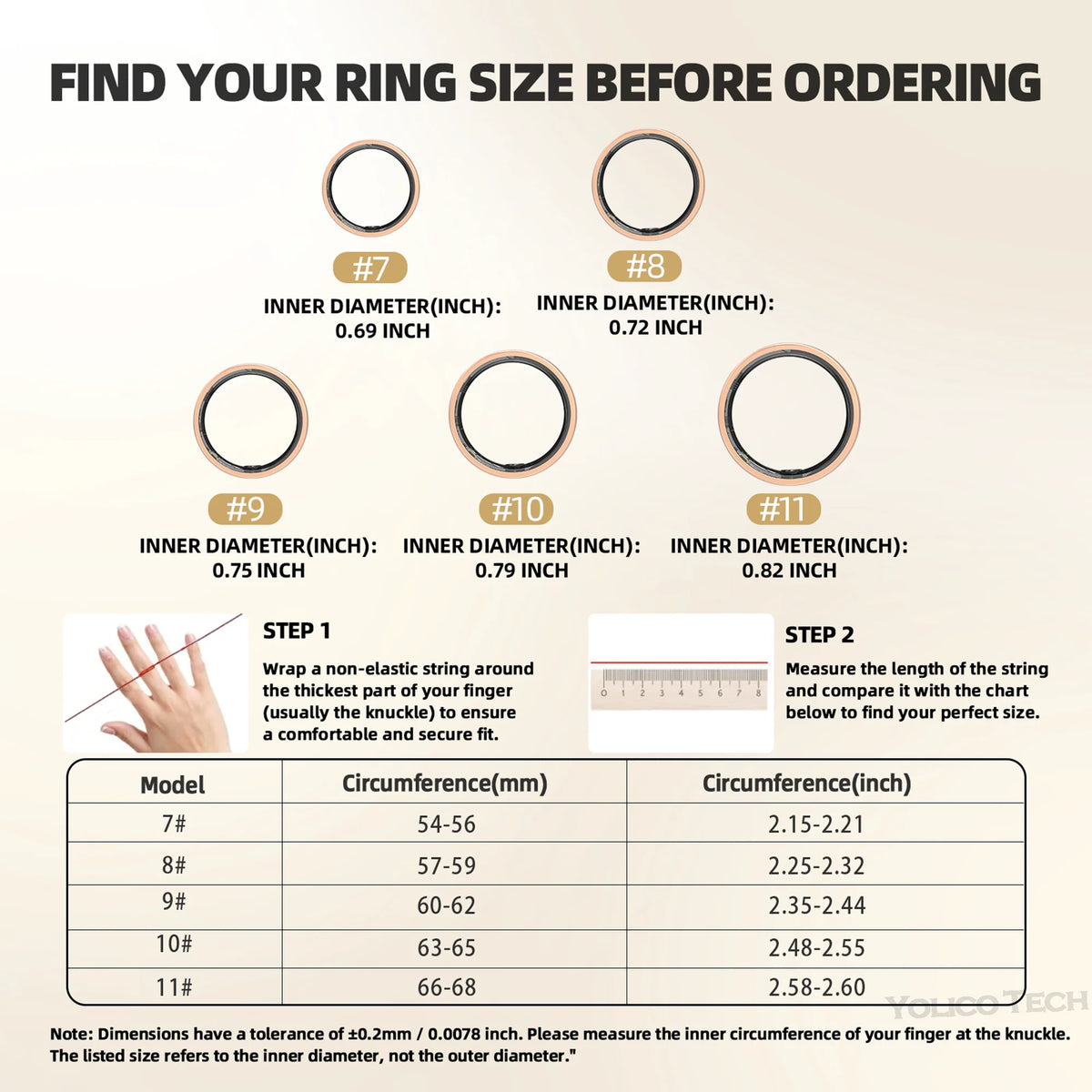 IP68 Waterproof Smart Ring With Body Temperature And Activity Tracking