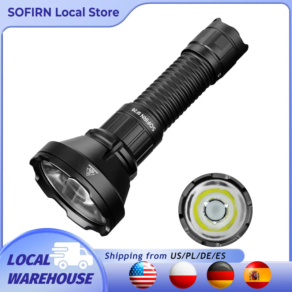 Sofirn SF26 2000 Lumen LED Tactical Flashlight TypeC Rechargeable