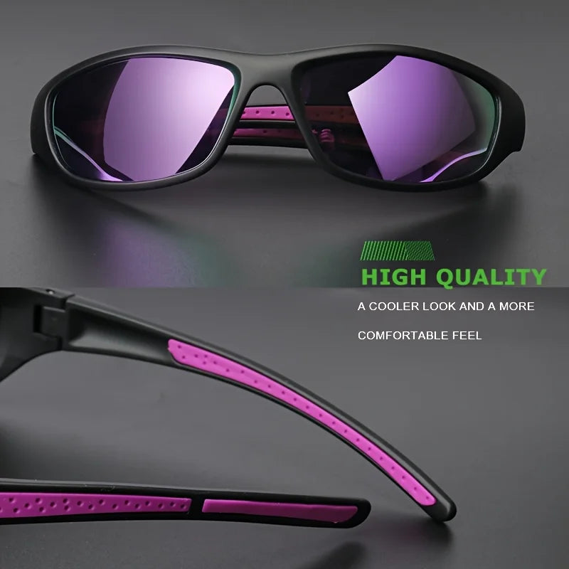 VEGUROS Polarized Photochromic Wraparound Sports Sunglasses For Cycling